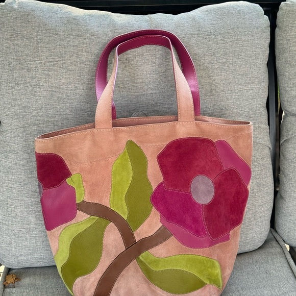 Coach Poppies for Peace Suede and Leather XL Tote - Picture 14 of 14